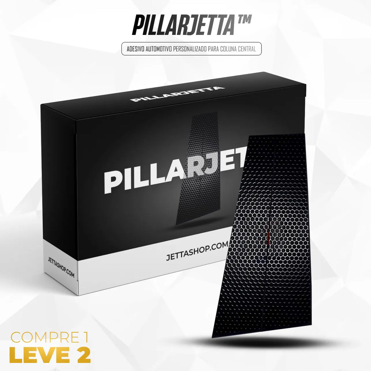(PAGUE 1 LEVE 2) Adesivo Automotivo Personalizado para Coluna Central - PillarJetta™